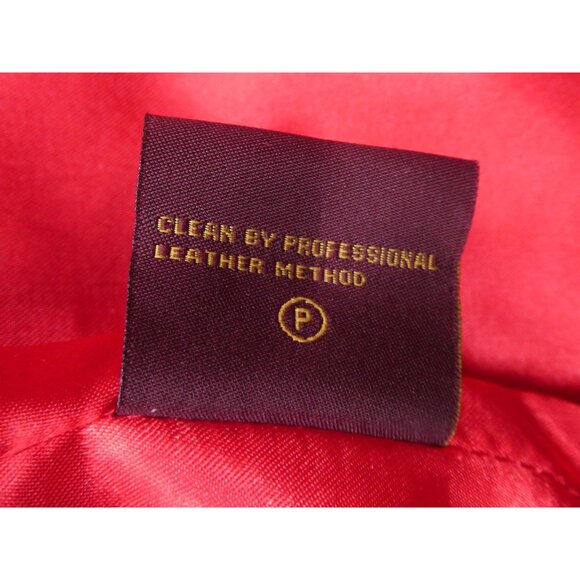 Hal Rubenstein Red Leather Fall Jacket Women's Large - Picture 7 of 9